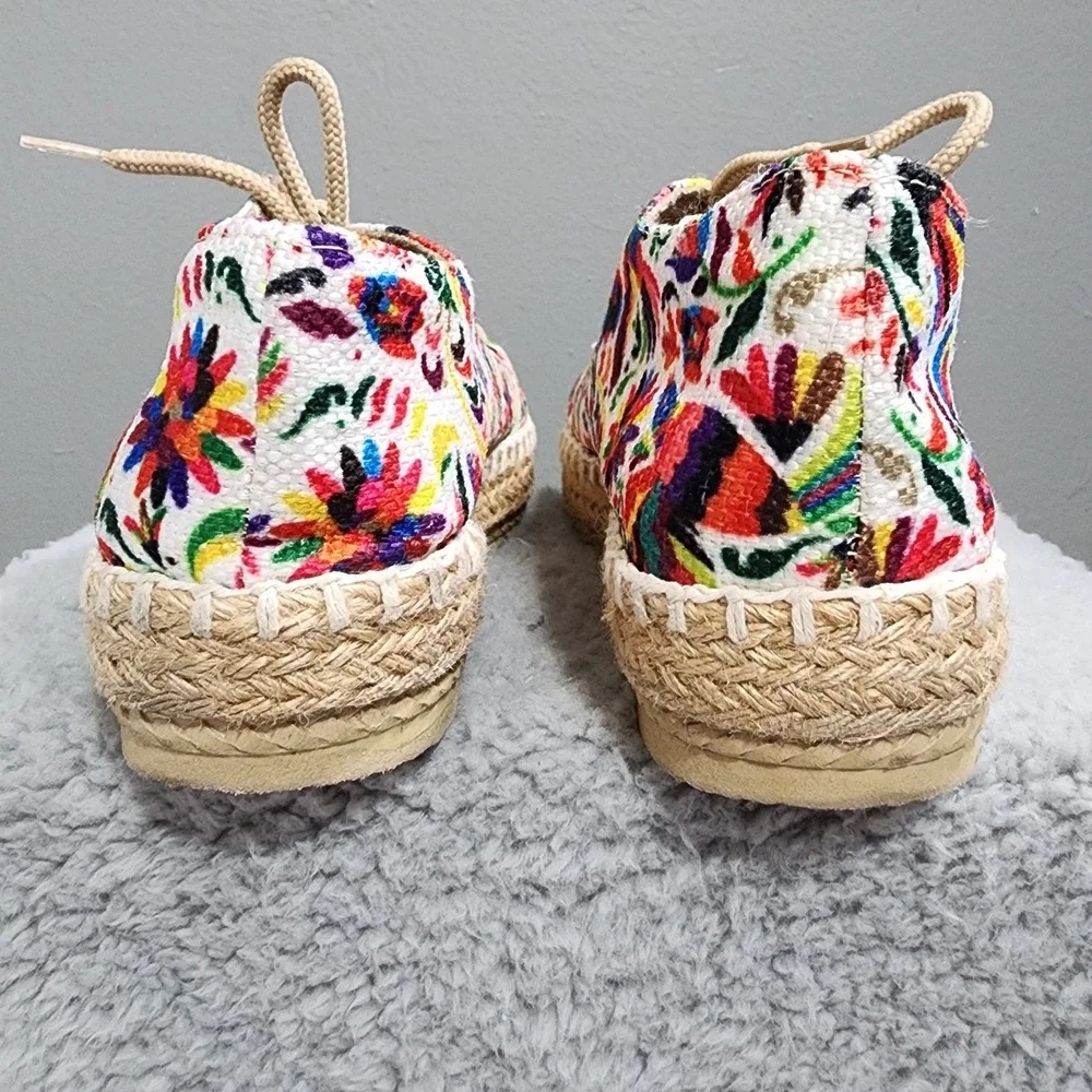 Riviera Corazon Espadrille‎ Calzados Shoes Womens Floral Birds Colorful Lace Up